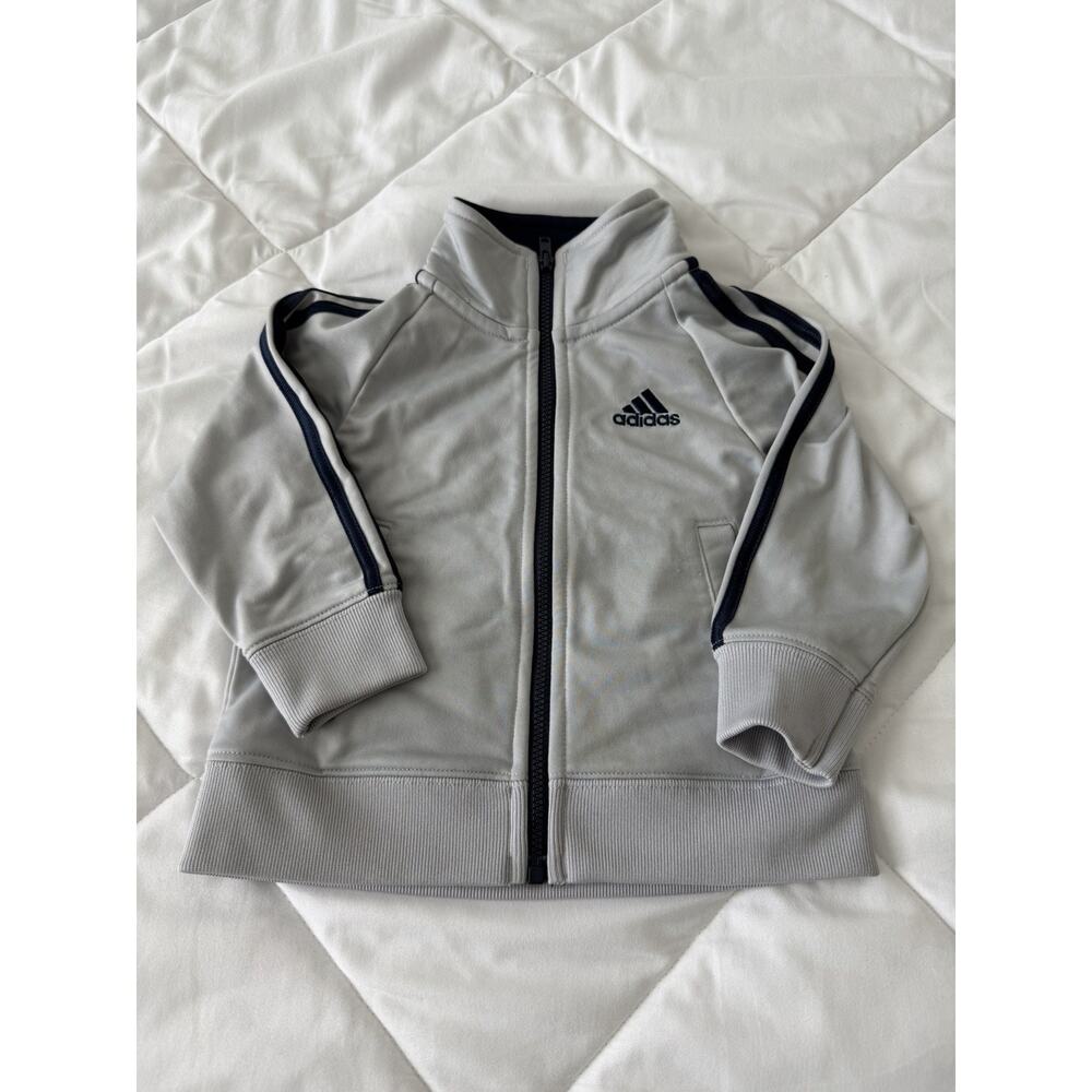Adidas Boys Jacket Size 12 Months Gray Sports Playground